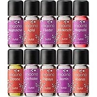 Duftöle von miaono - Wunderbare Welt der Düfte - Aromaöle für himmlichen Raumduft (Ananas-Apfel-Flieder-Jasmin-..., 10er…