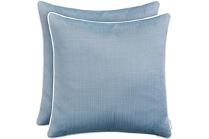 ‎BRANDSSELLER Brandsseller Set of 2 Outdoor Cushions 45 x 45 cm - Weatherproof Decorative Cushions with Piping in Roll Look - Water-Repellent Garden Cushions & Decorative Cushions for Outdoor Use - Sofa Cushion for