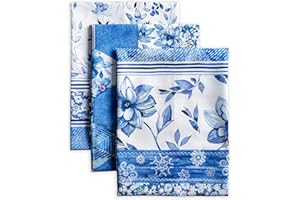 ‎MAISON D' HERMINE Maison d' Hermine Geschirrtuch (50 cm x 70 cm) 100% Baumwolle Set von 3, hochwertiges Küchenhandtuch für Muttertagsgeschenke, Küche, Party, Restaurant und Camping, Summer Blues – Frühling/Sommer