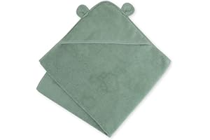 Natemia Organic Hooded Baby Towel – Ultra Soft and Absorbent Cloud Touch Cotton Hooded Bath Towels for Babies, Toddlers