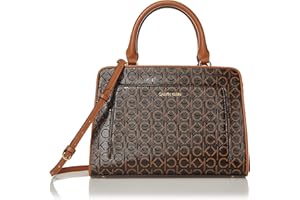 Calvin Klein Women's Margot Textured Logo Emboss Satchel, One Size