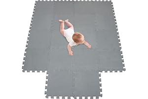 meiqicool Alfombra Puzzle Infantiles Suelo de Espuma EVA | Tapete de Juego | Alfombra Suave para Bebé | Alfombra Goma eva Bebe Manta Juegos Gris 12