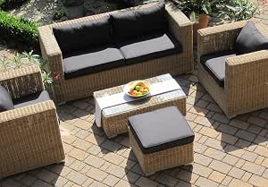 Amazon.de: bomey Lounge Wohnlandschaft 1 Sofa 2 Sessel ...
