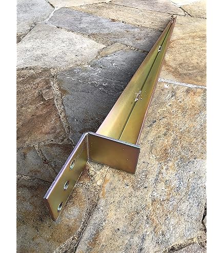 Aqbau 6-delige set paaldragers 60x600 mm – inslaghuls L-vorm thermisch verzinkt – grondspies voor houten palen – grondanker - zwaarlast grondspies voor carport, pergola, tuinbouw