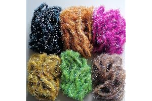 Fly Tying Scotland 6 Packs UV Nano Blob Fritz Fly Tying Materials Use for Tying Blobs Fabs and Lures With Added Fibers for a Denser Blob 2 Meters Per Pack 12 Meters Total