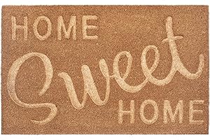 ‎HANSE HOME Hanse Home Kokos Fußmatte für Innen und Außen 45x75cm – Fussmatte Outdoor Kokosmatte Schmutzfangmatte Home Sweet Home Design Wetterfest, rutschfest für Eingangsbereich & Außenbereich – Natur