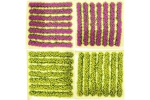 Cayway 2 PCS D'herbe pour Modélisme Miniature Buisson Bandes, Modélisme Ferroviaire Haies en Fleurs Autocollantes d’Herbe Statique pour Le Bricolage Architecture Bâtiment Jardin Paysage