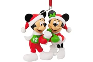 Hallmark Ozdoba Myszki Miki i Minnie, dekoracja drzewa Disneya, wisząca ozdoba, świąteczna ozdoba wisząca, prezenty na Boże Narodzenie