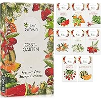 Obst Samen Set: Premium Garten Obst Saatgut mit 8 Sorten Obst Pflanzen für Garten und Balkon – Wassermelone Samen…