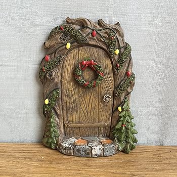 infactory porta gnomo per Natale: Set di 2 decorazioni natalizie fai-da-te Porta del gnomi per modellismo (accessori per gnomi in miniatura