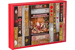 PIKANTEN Calendrier de l'avent du salami WURSTBARON® – avec tambour de câble pour saucisse avec 3,5 m de saucisse, style Cracovie, snacks et friandises pour Noël – haute qualité, 1650 g