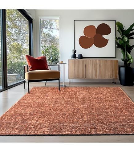 Basic Shaggy vloerkleed Terra / Oranje Hoogpolig - 160x230 CM | Leen Bakker