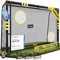 Coverify Fußballtor Torwand Netz Mit 5 Schusslöchern - Trainingsnetz Für Kinder & Erwachsene 1.8x1.3m 3x2m