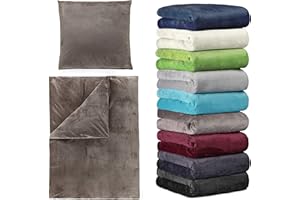 BASATEX Winter Cashmere Touch Bettwäsche und Spannbettlaken in verschiedenen Größen und vielen Farben, 90x200 bis 100x200 cm Taupe
