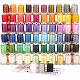 New Brothread 40 Bobines Fil Broderie Polyester 500m – Couleurs Vives Pour Brother, Babylock, Janome, Singer