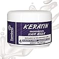 SAMBEEJ Keratin Premium Hair Mask – Biotin, Argan & Coconut Oil for Frizz-Free Hair, Deep Conditioning for Dry and Damaged Hair, Repair and Shine Boost for Colored Hair, Suitable for All Hair Types