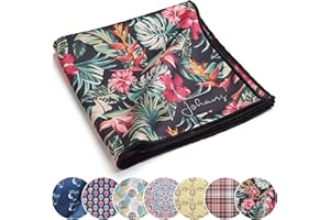 Johans® Panno in microfibra XXL per la pulizia di smartphone, tablet, occhiali, display, fotocamera, panno per la pulizia degli occhiali, qualità ottica 30 x 30 cm (Dark Tropical)