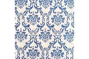 ZELTEN Serviettes en papier coloré, 20 serviettes Chic pour mariage, dîner, goûter, douche (Vantage Blue)