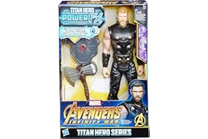 Hasbro Avengers E0616EW0 - Marvel Titan Hero Thor figurka akcji, z pakietem Power FX