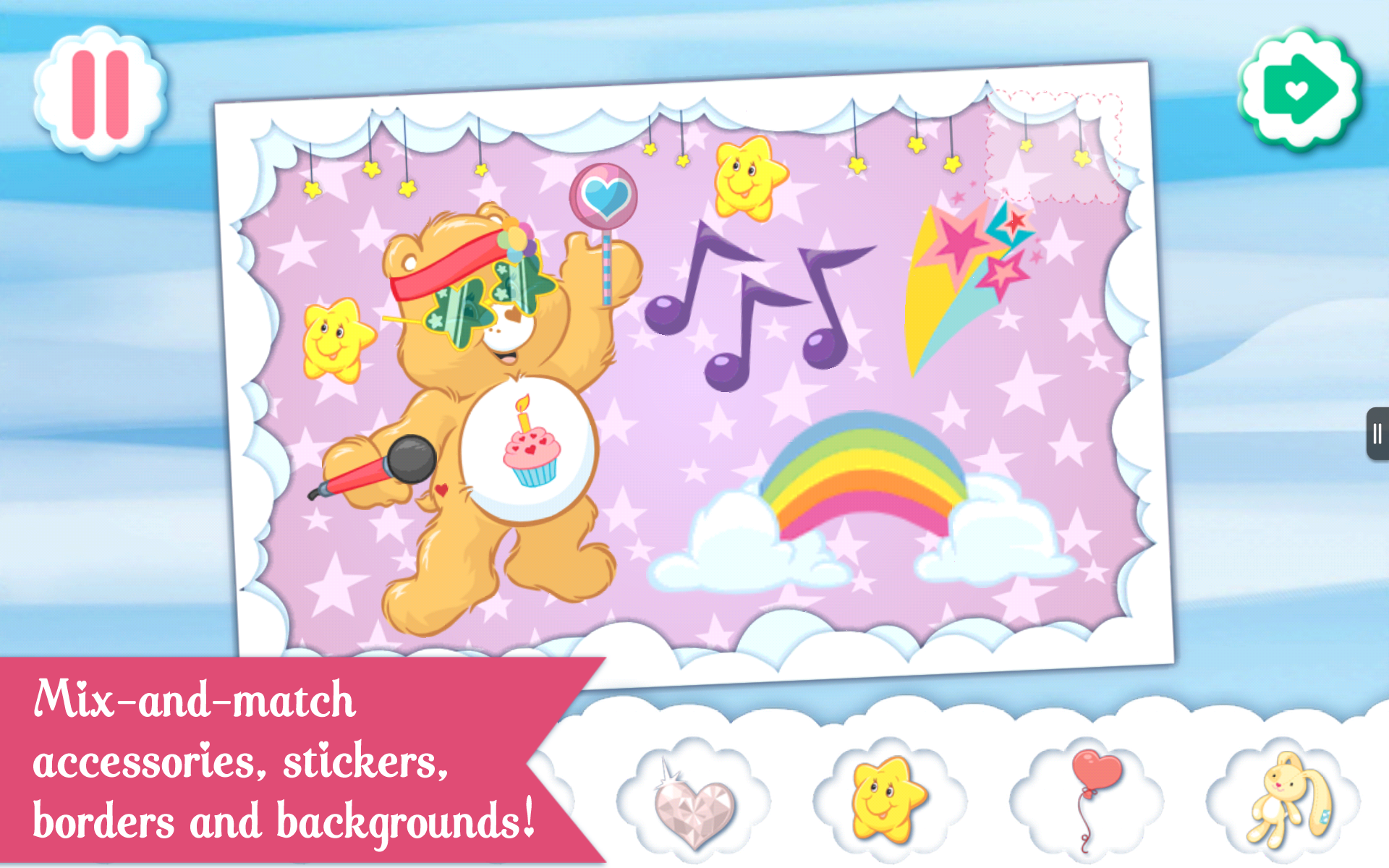 Care Bears Create & Share! Card Maker Dress Up Game for Girls in