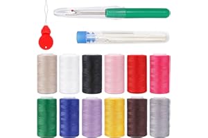 XCZYN Set di aghi e fili, 34 pezzi fai da te di alta qualità, mini kit da cucito per casa, viaggi e emergenza, riempito con aghi per rammendare e cucire, fili colorati, tagliacuciture, infila aghi,