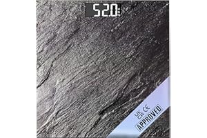 PUREFIT Weighing Scales Digital Bathroom Scales, High Precision Weight Scale with LED Display - Scales for Body Weight with Battery Included LB KG ST Max Weight 180KG