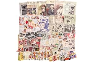 NEULEBEN Vintage Scrapbook, 200 sztuk naklejek retro do pamiętnika, pieczęci, scrapbookingu, kalendarza, notatnika, książki do planowania, albumu fotograficznego, dekoracji na zdjęcia, ramki do zdjęć