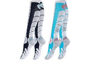 STARK SOUL 2 paires de chaussettes de ski et snowboard avec rembourrage spécial pour homme et femme