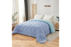 NH NOVOTEXTIL HOGAR Edredón Microfibra Bicolor. Largo 270CM (Turquesa/Azul, Cama 90 180X270)