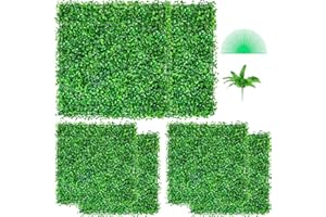 VEVOR Plantas Hiedra Artificial 50,8 x 50,8 cm Plantas Artificiales Decorativas 6 Piezas Estera de Seto Artificial de Boj con Espesor de 4 cm Jardín Vertical 100% PE Plantas Artificiales Colgantes