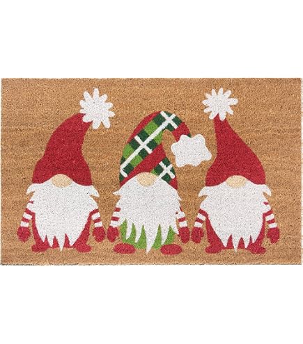 Artoid Mode Alberi di Pino Fiocchi di Neve Buon Natale Zerbino, Decorazione Stagionale Invernale per Cucina Tappeto per Pavimento per Decorazione Interna Esterna 40x60 cm