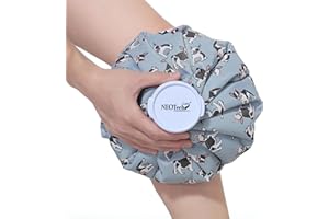 NEOtech Care - Sacca per ghiaccio - coperchio superiore a vite per cold pack - riutilizzabile e flessibile (Bulldog blu, 28cm)