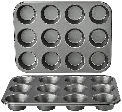 Amazon Basics Muffin-Backblech, 2er-Pack