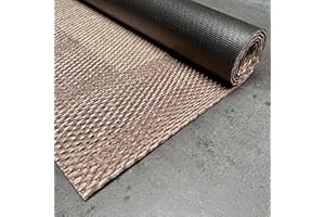STORESDECO Alfombra vinílica de Tejido Trenzado Premium de Alta Gama. Lavable Antideslizante y extraplana. Materiales de máxima Calidad Resistentes Color Marrón Claro 80x150 cm