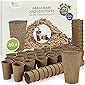 Abbaubare Anzuchttöpfe: 60x Premium Anzucht Topf aus Holzfasern – Anzuchttöpfe biologisch abbaubar – Pflanztöpfe rund…