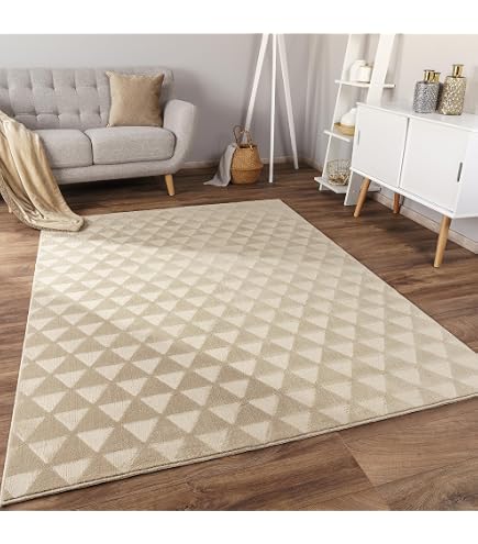 Tapis De Salon Poils Ras Monochrome Jaune - Dimensions 80x150 Cm, 100% Polyester, Lavable Machine, Doux Et Moderne