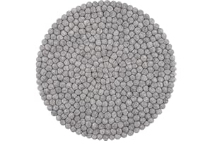 ‎MYFELT myfelt Filzkugel Sitzauflage Stuhlauflage - Carl - Ø 36 cm, grau