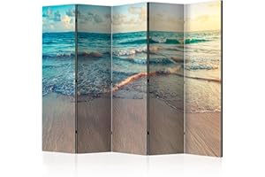 ‎MURANDO murando Raumteiler Foto Paravent Strand am Meer 225x172 cm beidseitig auf Vlies-Leinwand Bedruckt Trennwand Spanische Wand Sichtschutz Raumtrenner Home Office Natur Landschaft c-B-0358-z-c