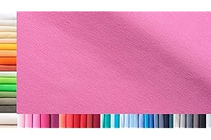1buy3 Tissu de côtes Jersey XXL au mètre|Double : 75cm de Largeur|Simple : 150cm de Largeur|Couleur : 27 Rose foncé|0,75m de Longueur|96% Coton, 4% élasthanne|Plus de 50 Coloris au Choix|Jersey