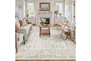 HUGEAR Taupe Tapis De Salon Lavable en Machine Tapis Chambre Adulte Grand Tapis Salon 240x300cm Doux Vintage Descente de Lit AntidéRapant Decoration Chambrel Manger