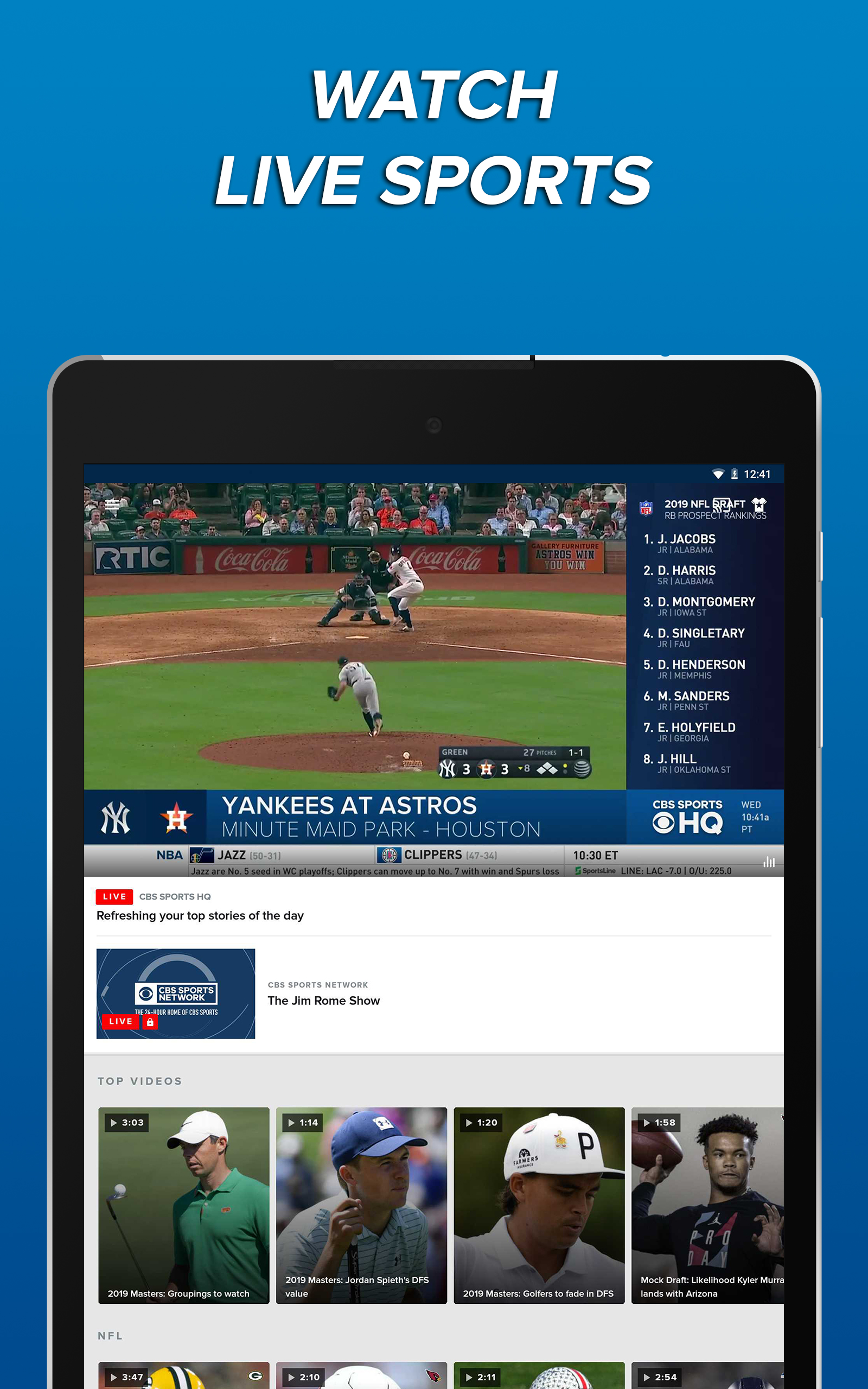 Cbs Sports App Scores News Stats Watch Live Amazon De Apps Fur Android