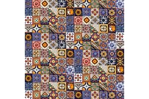 Cerames Piastrelle Mosaico Messicane Salazar – 120 ceramiche mattonelle messicane decorative per bagno, doccia, scale, parete posteriore della cucina | Tessere mosaico ceramica 5x5 cm