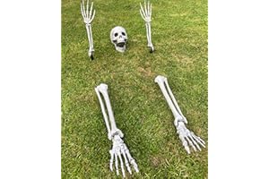REDSTAR FANCY DRESS Decorazioni scheletro di Halloween - Scheletro di Halloween -Teschio di plastica Ossa di Halloween - Scheletro Decorazioni di Halloween - Scheletro da esterno - Decorazioni per cimitero halloween