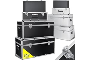 Masko® 3-częściowy zestaw aluminiowych pudełek aluminiowych skrzynki aluminiowej skrzynki transportowej, skrzynka na narzędzia, pudełko do przechowywania