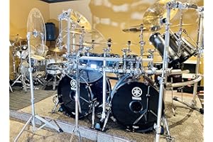 DistinctAndUnique 22 inch - 2 Pack Crystal Clear Acrylic Drum KIT Baffle - Muffles Live Recording Standard Mounting On All Cymbal Stand Performance Shields Sound Barrier