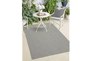 the carpet Mistra - robusto tappeto per esterni, resistente alle intemperie e ai raggi UV, adatto a balcone, terrazza, giardino d'inverno o cucina e sala da pranzo, grigio 240x340 cm