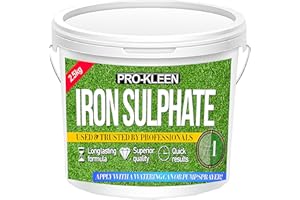 Pro-Kleen 2.5 KG PREMIUM Iron Sulphate (Makes up to 2500L When Diluted & Covers up to 2500m2) - Iron Lawn Conditioner and Turf Hardener. Dry Powder soluble in water, 232861, Packaging May Vary