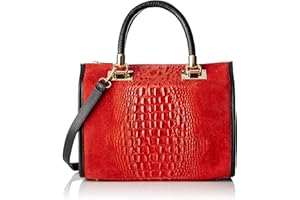 Chicca Borse Borsa Donna a Mano in Pelle con Tracolla Bauletto