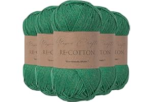 Utopia Crafts Re-Cotton Strickgarn, 5 x 100 g (immergrün)