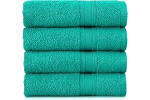 Tuiste Ręczniki turkusowe |% 100 bawełniany ręcznik 4-częściowy (50 x 90) | miękki i chłonny | Kolor: turkusowy